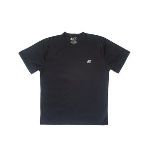 RUSSELL Athletic Dri-Power 360 SS Moisture Wicking [Black] Men's Tee Size LARGE